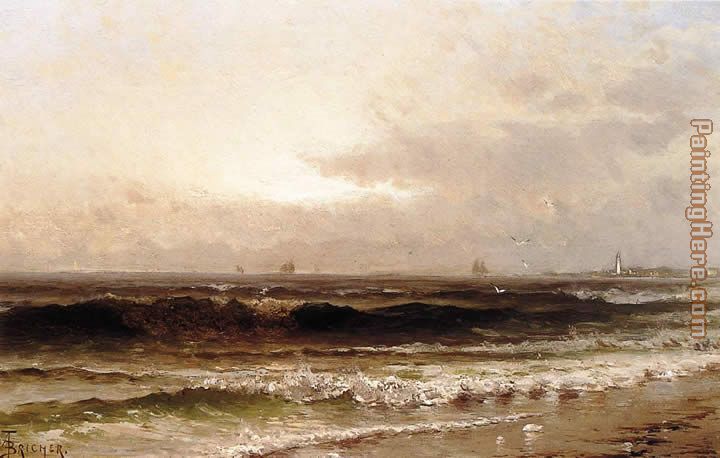 Distant Beacon painting - Alfred Thompson Bricher Distant Beacon art painting